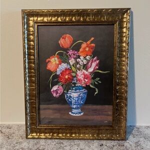 Gold Framed Floral Picture